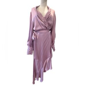 Zimmerman Asymmetrical Silk Wrap Dress never worn Lavender